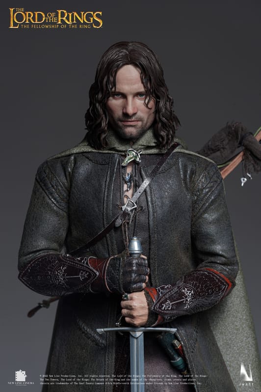 Lord of the Rings Collectible Action Figurine 1/6 Aragorn Premium Edition Rooted Hair