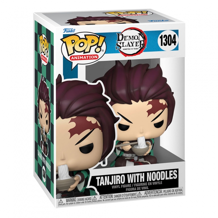 Demon Slayer POP! Animation Vinyl Figure Tanjiro w/Noodles 9 cm