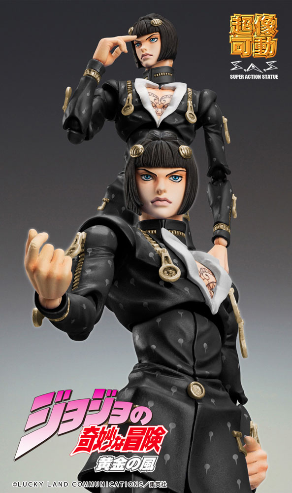 JoJo's Bizarre Adventure Part6 Stone Ocean Action Figure Chozokado Bruno Bucciarati Ver. Black 15 cm