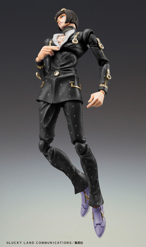 JoJo's Bizarre Adventure Part6 Stone Ocean Action Figure Chozokado Bruno Bucciarati Ver. Black 15 cm