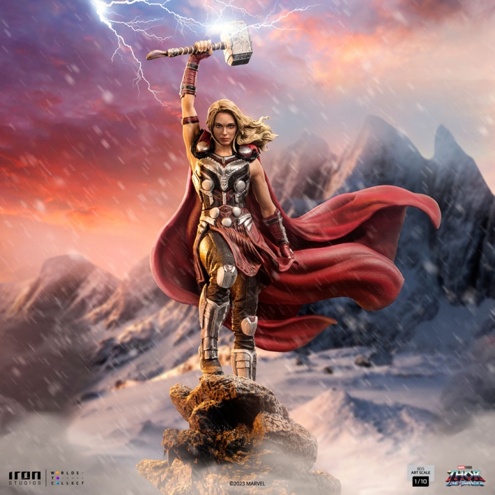 Thor: Love and Thunder Battle Diorama Series Art Scale Statue 1/10 Mighty Thor Jane Foster 29 cm