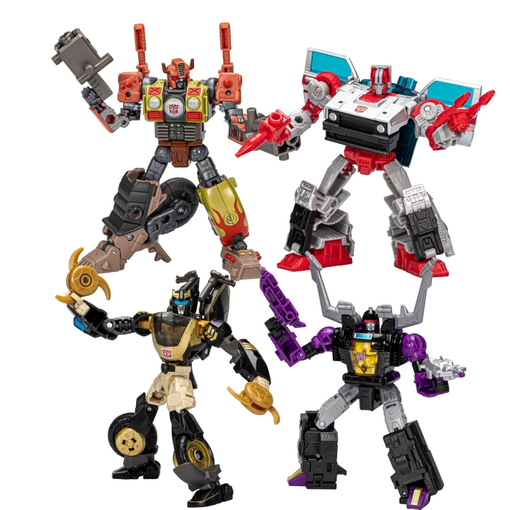 Transformers Generations Legacy Evolution Deluxe Class Crosscut / Crashbar / Prowl / Shrapnel14 cm