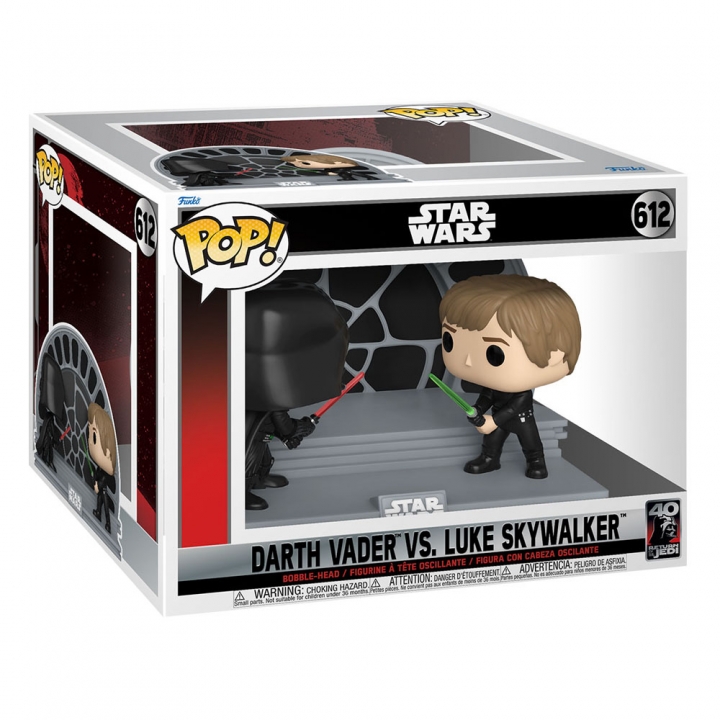 Star Wars Return of the Jedi 40th Anniversary POP Moment! Vinyl Figures 2-Pack Luke vs Vader 9 cm