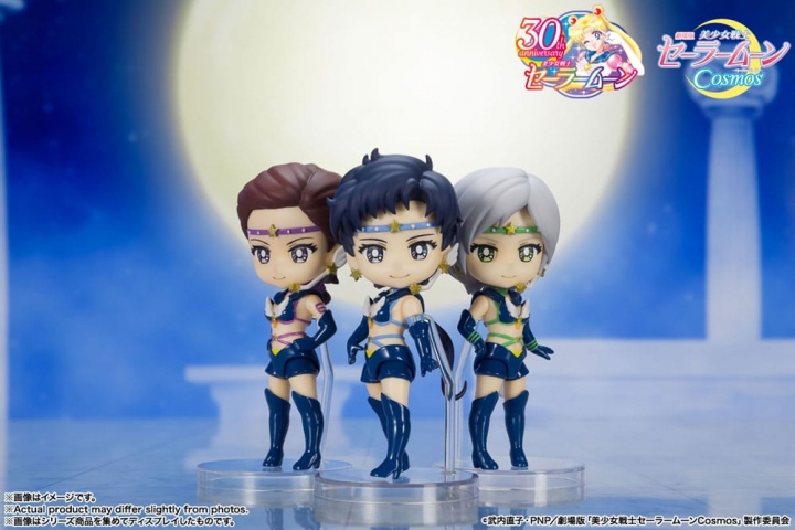 Sailor Moon Cosmos Figuarts Mini Sailor Star Fighter / Maker / Healer Cosmos Edition 9 cm