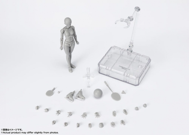 S.H. Figuarts Action Figure Body-Kun / Chan Sports Edition DX Set Gray Color Ver. 16 cm