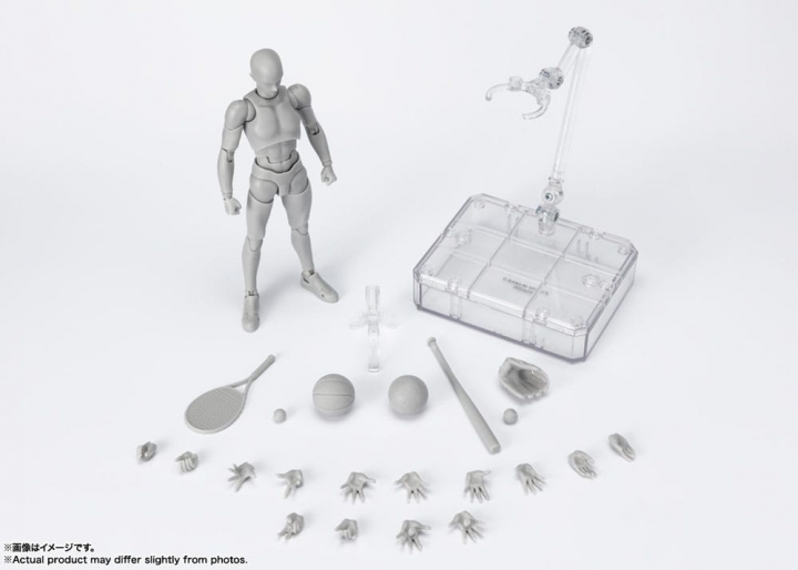 S.H. Figuarts Action Figure Body-Kun / Chan Sports Edition DX Set Gray Color Ver. 16 cm