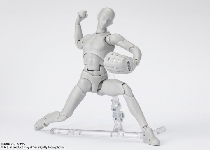 S.H. Figuarts Action Figure Body-Kun / Chan Sports Edition DX Set Gray Color Ver. 16 cm