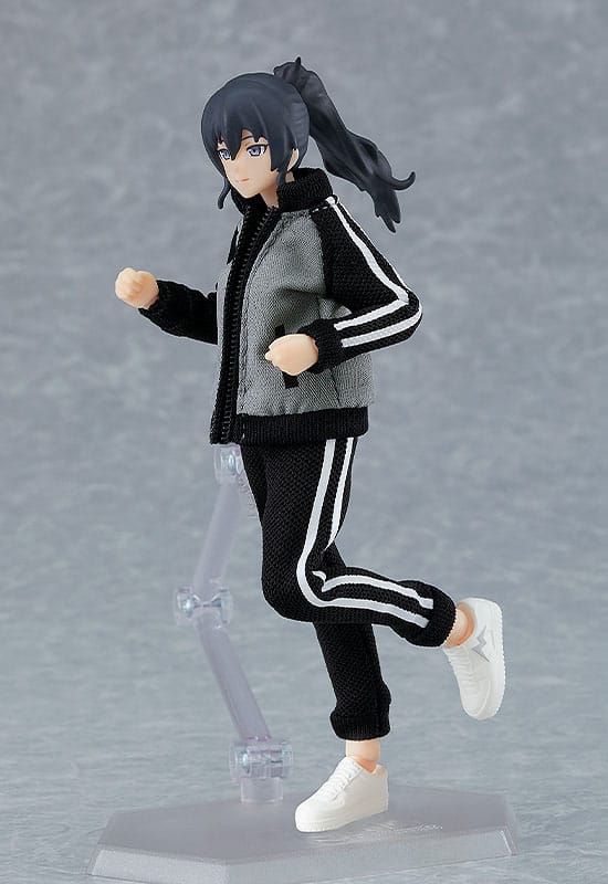 Original Character Figma Action Figure Female Body Makoto with Tracksuit Skirt Outfit 13 cm