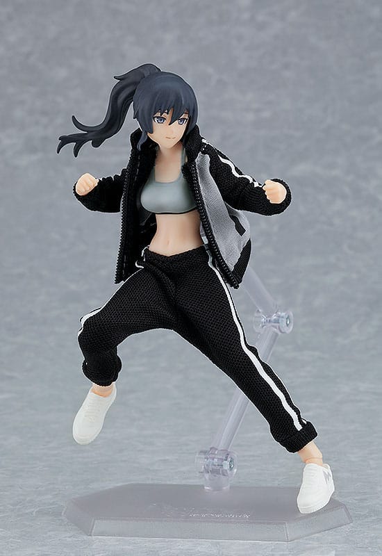 Original Character Figma Action Figure Female Body Makoto with Tracksuit Skirt Outfit 13 cm