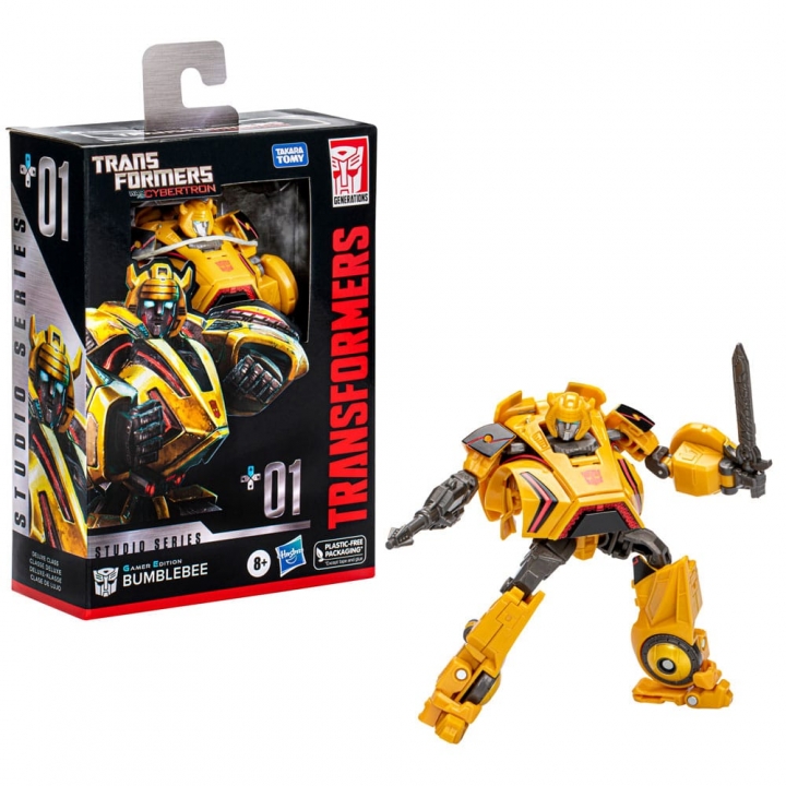 Transformers Generations Deluxe Class Action Figure Gamer Edition Bumblebee / Barricade 11 cm