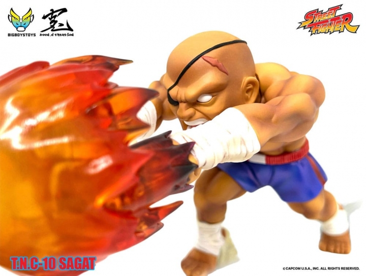 Street Fighter PVC Statue with Sound & Light Up Sagat 17 cm