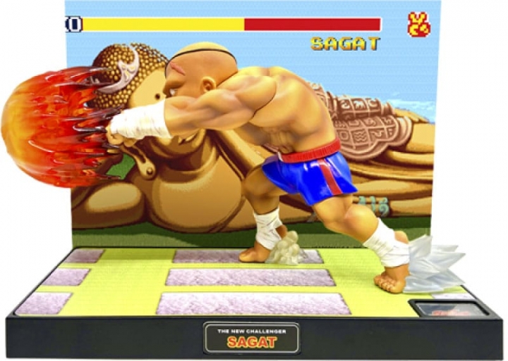 Street Fighter PVC Statue with Sound & Light Up Sagat 17 cm