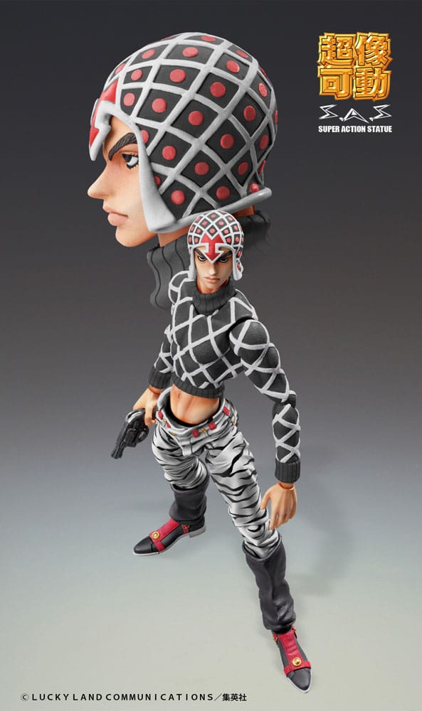 JoJo's Bizarre Adventure Part5 Super Action Figure Chozokado Guido Mista & S P Ver. Black 15 cm