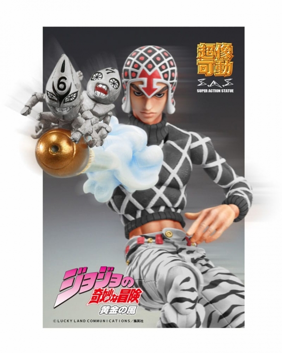 JoJo's Bizarre Adventure Part5 Super Action Figure Chozokado Guido Mista & S P Ver. Black 15 cm