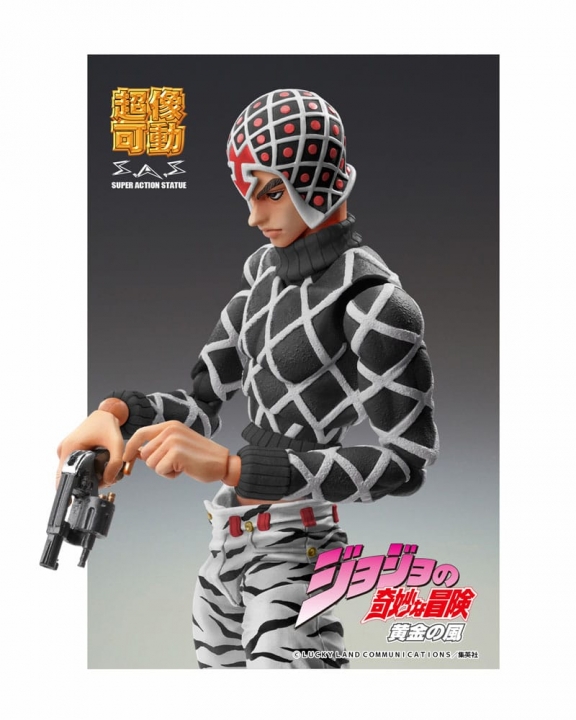 JoJo's Bizarre Adventure Part5 Super Action Figure Chozokado Guido Mista & S P Ver. Black 15 cm