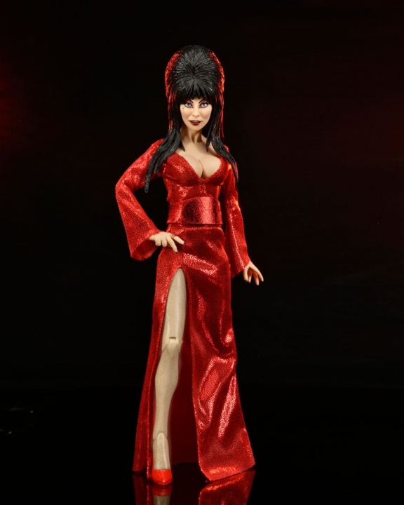 Elvira,Mistress of the Dark Clothed Action Figure Red,Fright,and Boo 20 cm