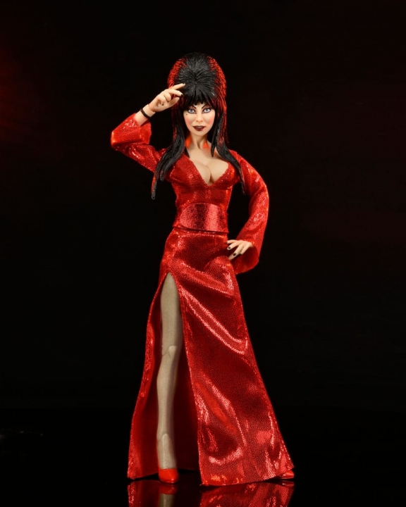 Elvira,Mistress of the Dark Clothed Action Figure Red,Fright,and Boo 20 cm