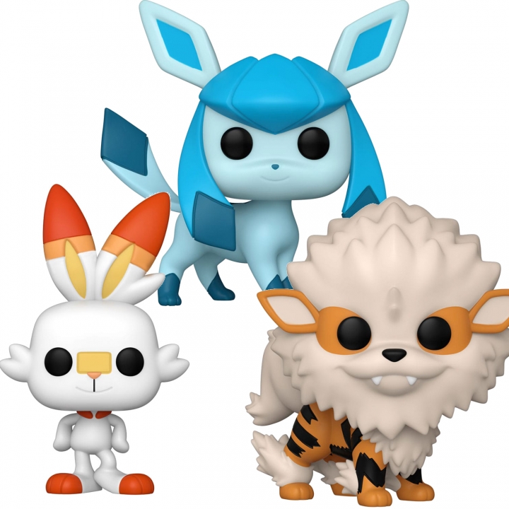 Pokemon POP! Games Vinyl Figure Scorbunny / Glaceon / Arcanine (EMEA) 9 cm