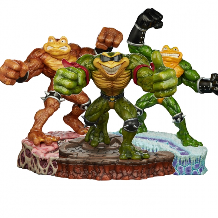 PCS Battletoads Statue Zitz / Rash / Pimple 38 cm