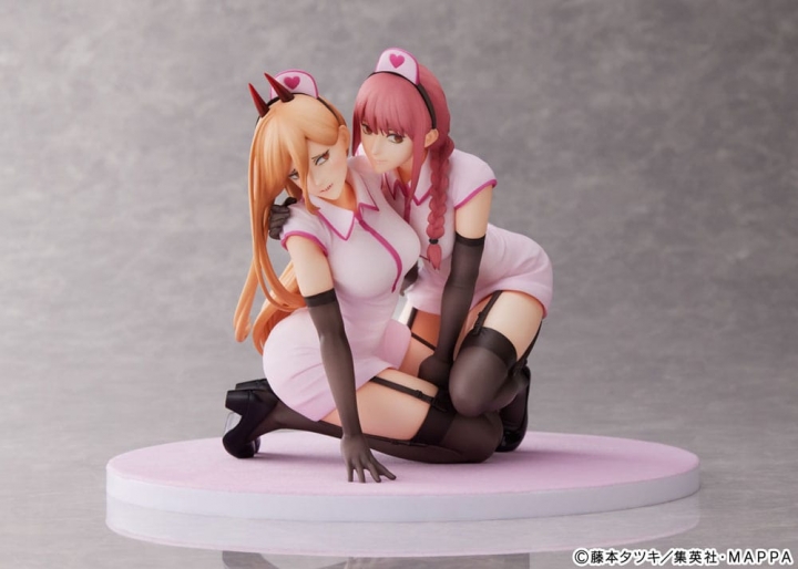 Chainsaw Man PVC Statue 1/7 Power & Makima Nurse Ver. 14 cm