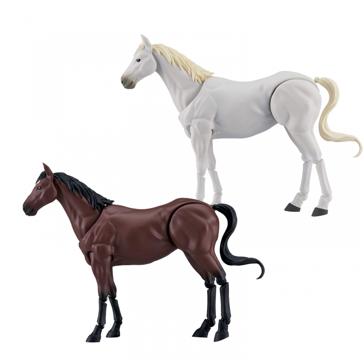 Original Character Figma Action Figure Wild Horse (White) / Wild Horse (Bay) 19 cm