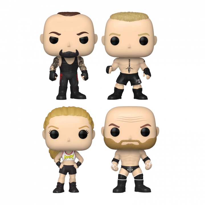 WWE POP! Vinyl Figures 2-Pack Lesnar-Undertaker / Rousey-Triple H 9 cm