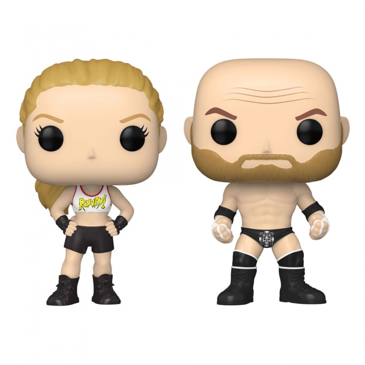 WWE POP! Vinyl Figures 2-Pack Lesnar-Undertaker / Rousey-Triple H 9 cm