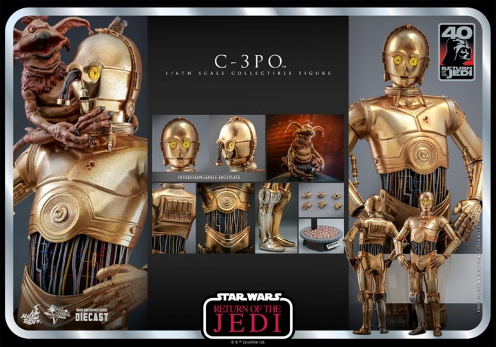 Star Wars: Episode VI 40th Anniversary Action Figure 1/6 C-3PO 29 cm