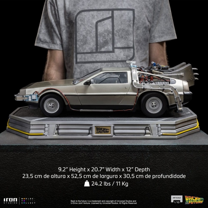 Back to the Future Art Scale Statue 1/10 DeLorean 23 cm