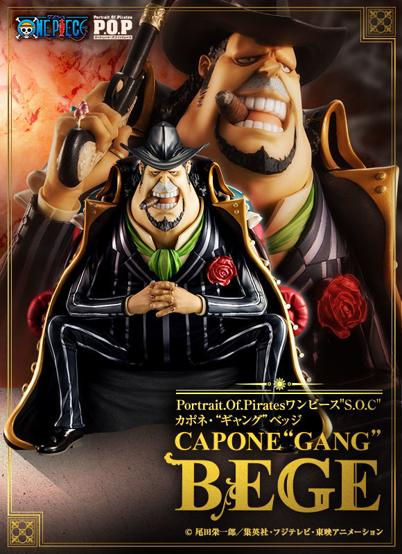 One Piece Excellent Model P.O.P S.O.C PVC Statue 1/8 Capone Gang Bege 14 cm