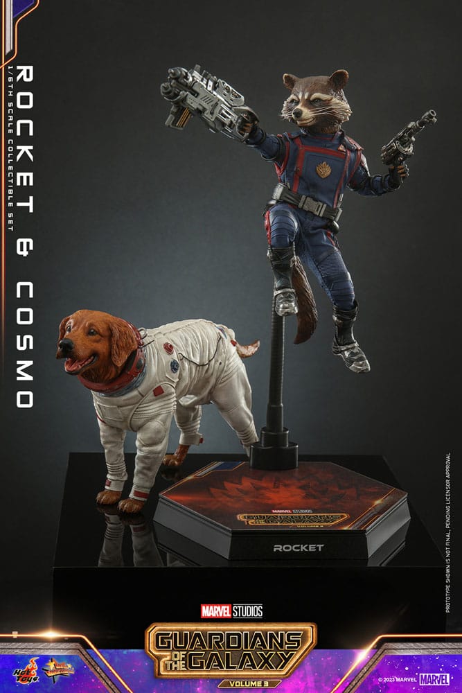 Guardians of the Galaxy Vol. 3 Movie Masterpiece Action Figure 1/6 Rocket & Cosmo 16 cm