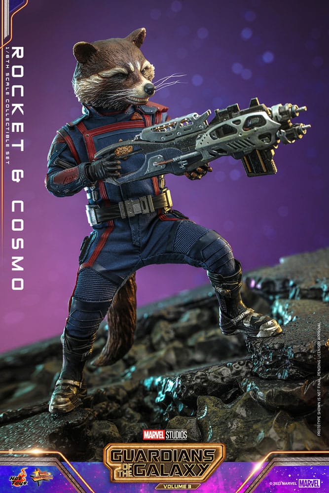 Guardians of the Galaxy Vol. 3 Movie Masterpiece Action Figure 1/6 Rocket & Cosmo 16 cm