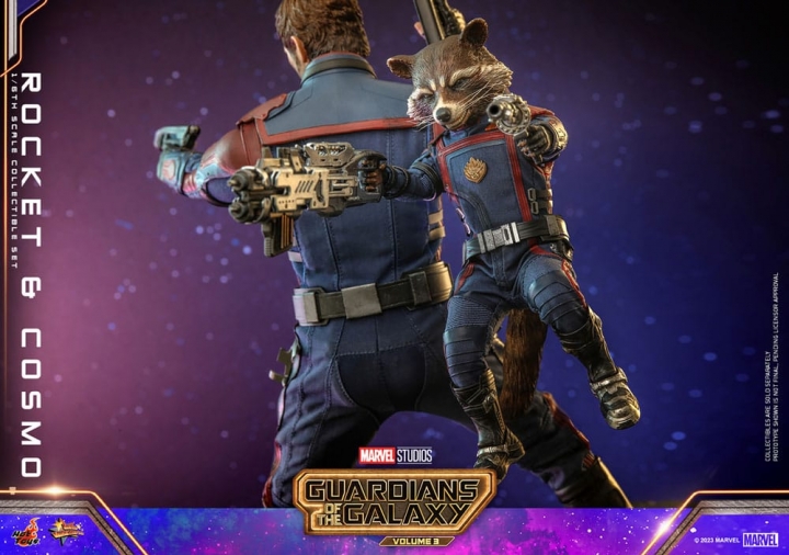 Guardians of the Galaxy Vol. 3 Movie Masterpiece Action Figure 1/6 Rocket & Cosmo 16 cm