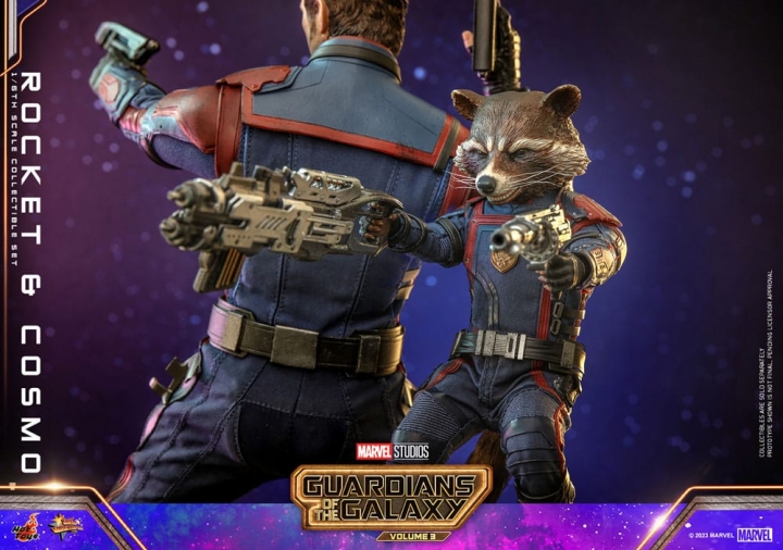 Guardians of the Galaxy Vol. 3 Movie Masterpiece Action Figure 1/6 Rocket & Cosmo 16 cm