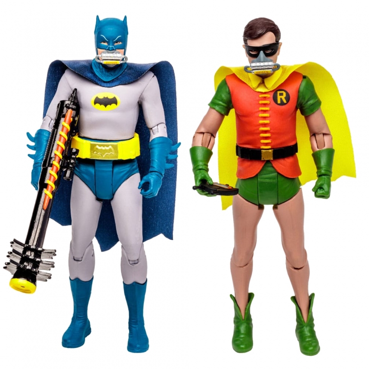 DC Retro Action Figure Batman 66 Batman / Robin with Oxygen Mask 15 cm