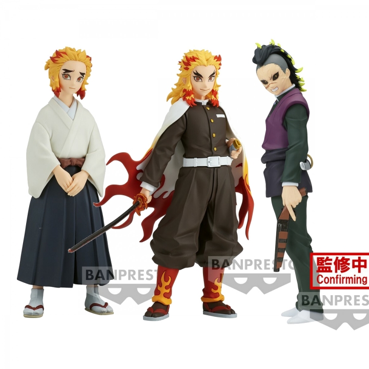 Demon Slayer Kimetsu No Yaiba: Vol. 43-44 Senjuro / Kyojuro Rengoku / Genya Shinazugawa Figure 17 cm