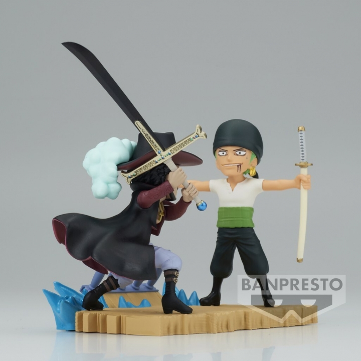 One Piece: World Collectible Figure Log Stories - Roronoa Zoro vs Dracule Mihawk Figure 7 cm