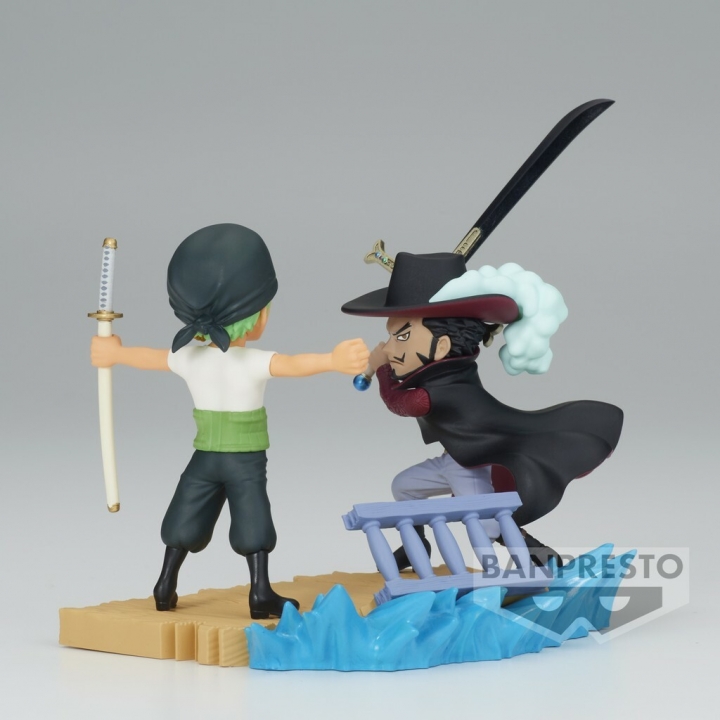 One Piece: World Collectible Figure Log Stories - Roronoa Zoro vs Dracule Mihawk Figure 7 cm