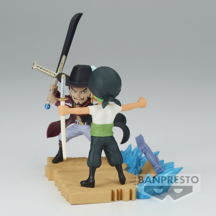 One Piece: World Collectible Figure Log Stories - Roronoa Zoro vs Dracule Mihawk Figure 7 cm