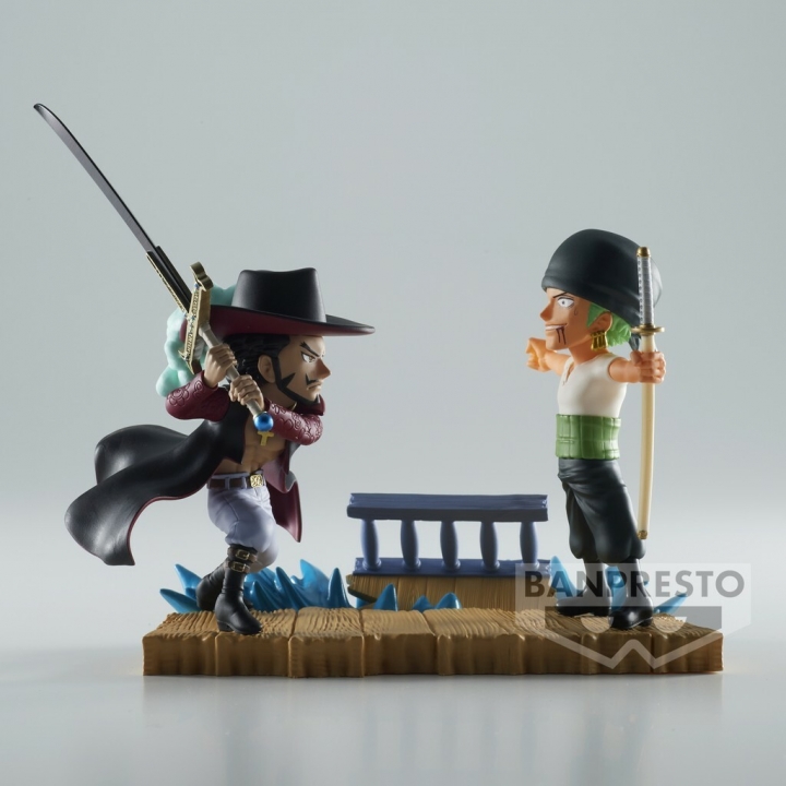 One Piece: World Collectible Figure Log Stories - Roronoa Zoro vs Dracule Mihawk Figure 7 cm