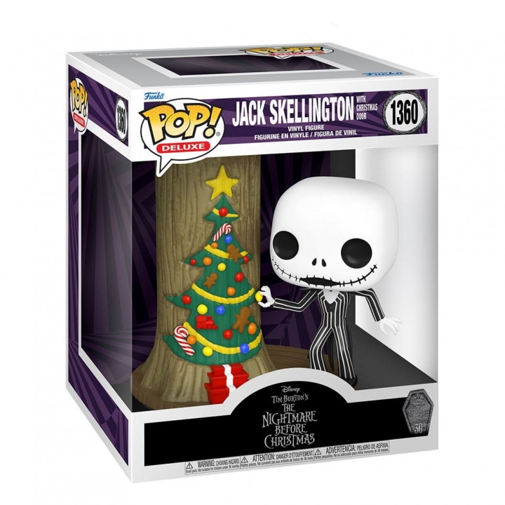 Nightmare before Christmas 30th POP! Deluxe Vinyl Figure Jack Christmas / Halloween Door 9 cm