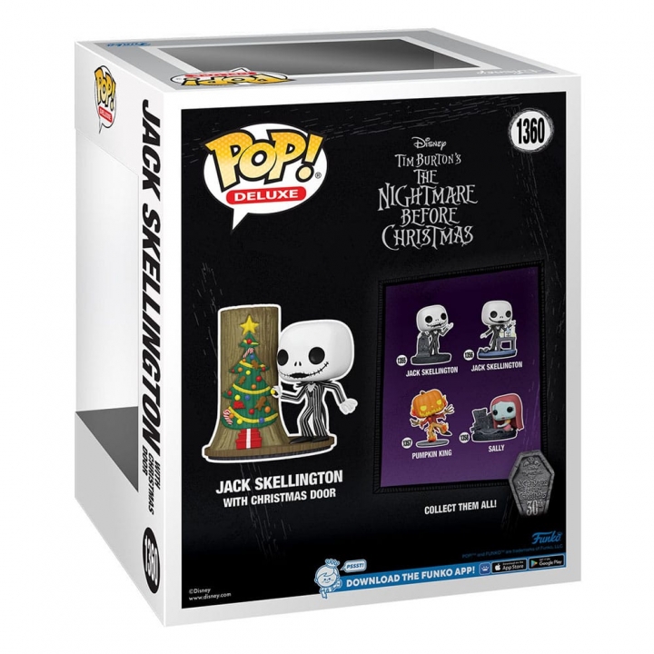 Nightmare before Christmas 30th POP! Deluxe Vinyl Figure Jack Christmas / Halloween Door 9 cm