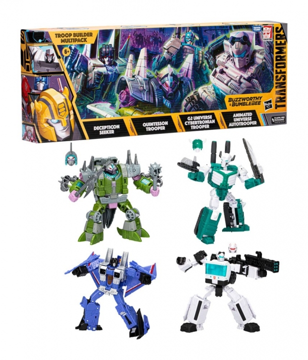 Transformers Buzzworthy Bumblebee Action Figure Troop Builder Multipack 4-Pack