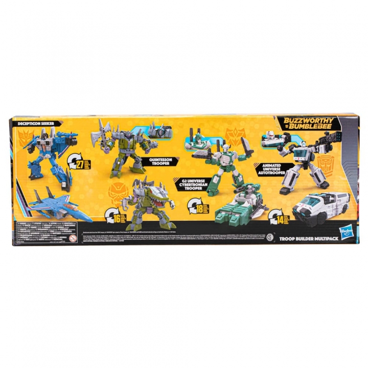 Transformers Buzzworthy Bumblebee Action Figure Troop Builder Multipack 4-Pack