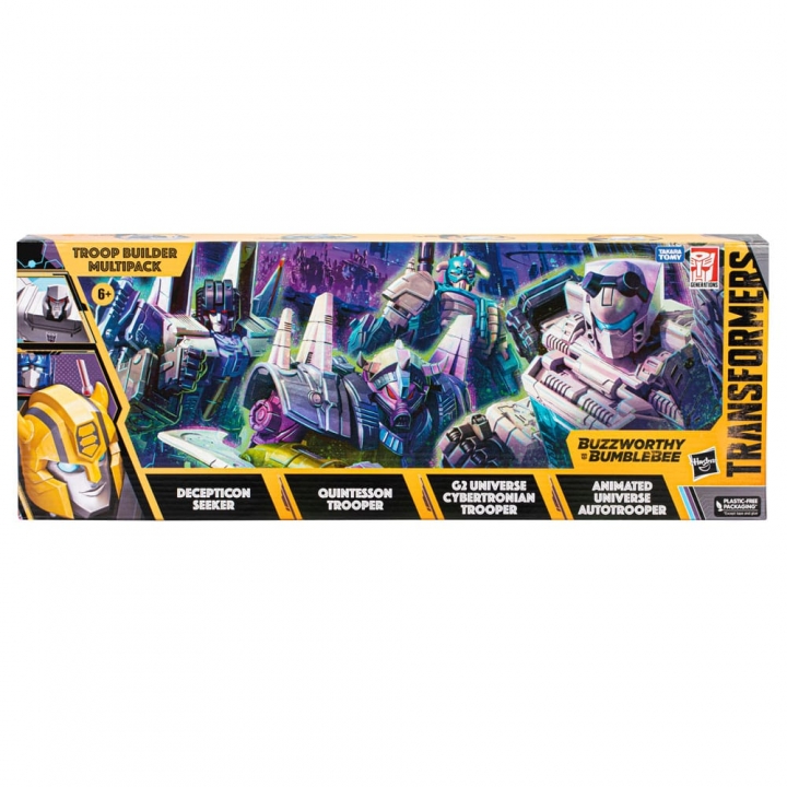 Transformers Buzzworthy Bumblebee Action Figure Troop Builder Multipack 4-Pack