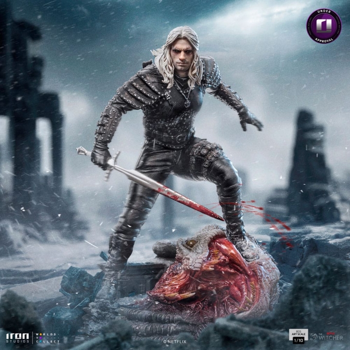 The Witcher BAttle Diorama Series Art Scale Statue 1/10 Geralt of Riva 33 cm