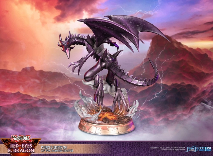 Yu-Gi-Oh! PVC Statue Red-Eyes Black Dragon / Purple Colour 33 cm