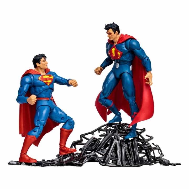 DC Multiverse Multipack Action Figure Superman vs Superman of Earth-3 Gold Label 18 cm