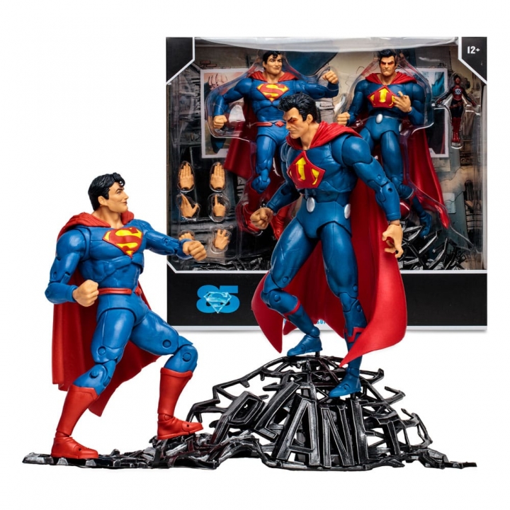 DC Multiverse Multipack Action Figure Superman vs Superman of Earth-3 Gold Label 18 cm