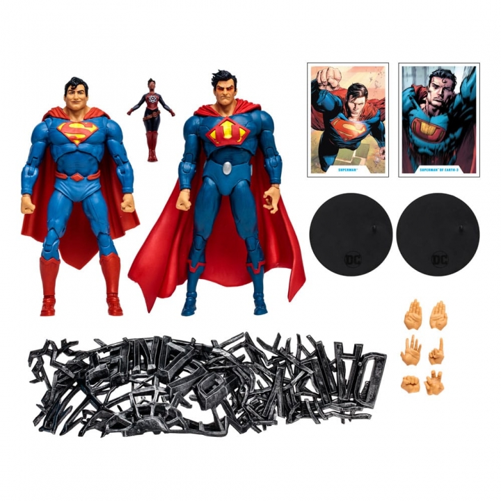 DC Multiverse Multipack Action Figure Superman vs Superman of Earth-3 Gold Label 18 cm